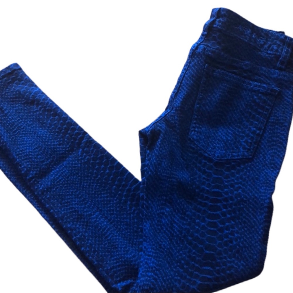 LF Carmar | Snakeskin Blue Skinny Jeans